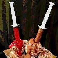 Injectable Syringe with Chocolate Sauce
