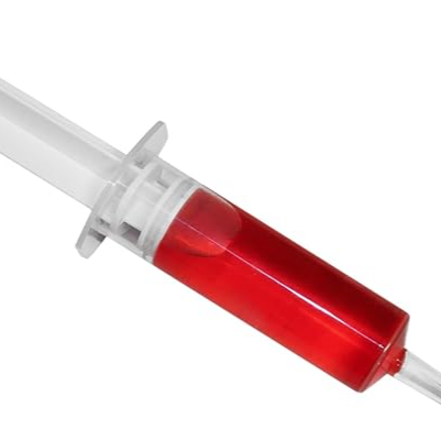 Injectable Syringe with Raspberry Sauce
