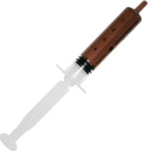 Injectable Syringe with Chocolate Sauce